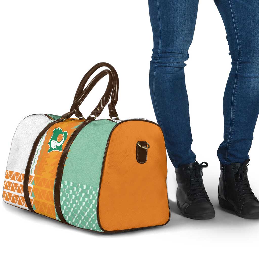 Ivory Coast Football Travel Bag Côte d'Ivoire-Tribal Sporty Style - Wonder Print Shop