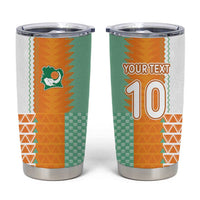 Custom Ivory Coast Football Tumbler Cup Côte d'Ivoire-Tribal Sporty Style - Wonder Print Shop