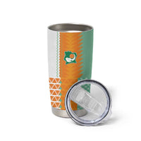 Custom Ivory Coast Football Tumbler Cup Côte d'Ivoire-Tribal Sporty Style - Wonder Print Shop