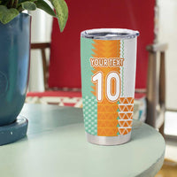 Custom Ivory Coast Football Tumbler Cup Côte d'Ivoire-Tribal Sporty Style - Wonder Print Shop