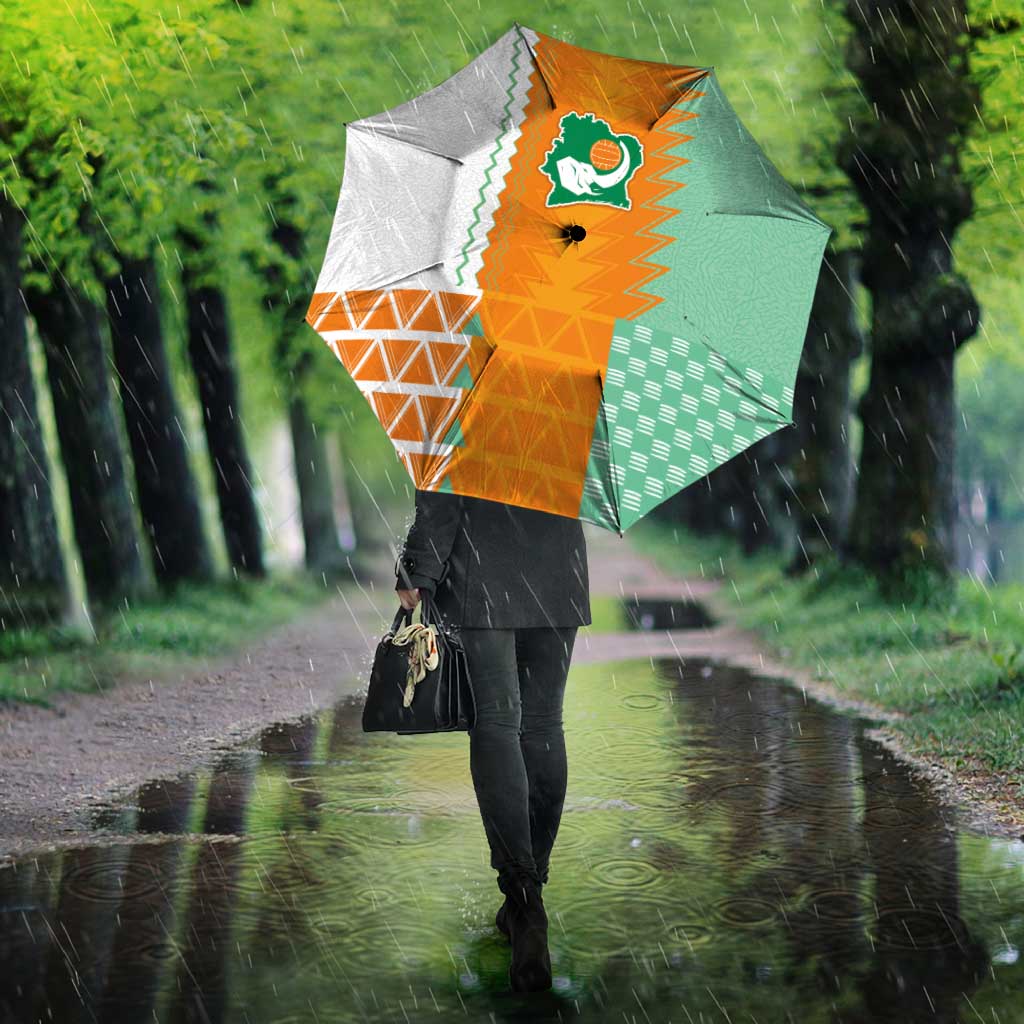 Ivory Coast Football Umbrella Côte d'Ivoire-Tribal Sporty Style - Wonder Print Shop