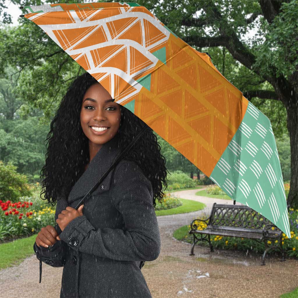Ivory Coast Football Umbrella Côte d'Ivoire-Tribal Sporty Style - Wonder Print Shop