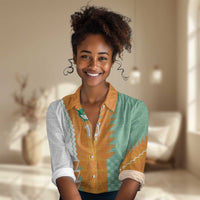 Custom Ivory Coast Football Women Casual Shirt Côte d'Ivoire-Tribal Sporty Style - Wonder Print Shop