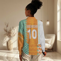 Custom Ivory Coast Football Women Casual Shirt Côte d'Ivoire-Tribal Sporty Style - Wonder Print Shop