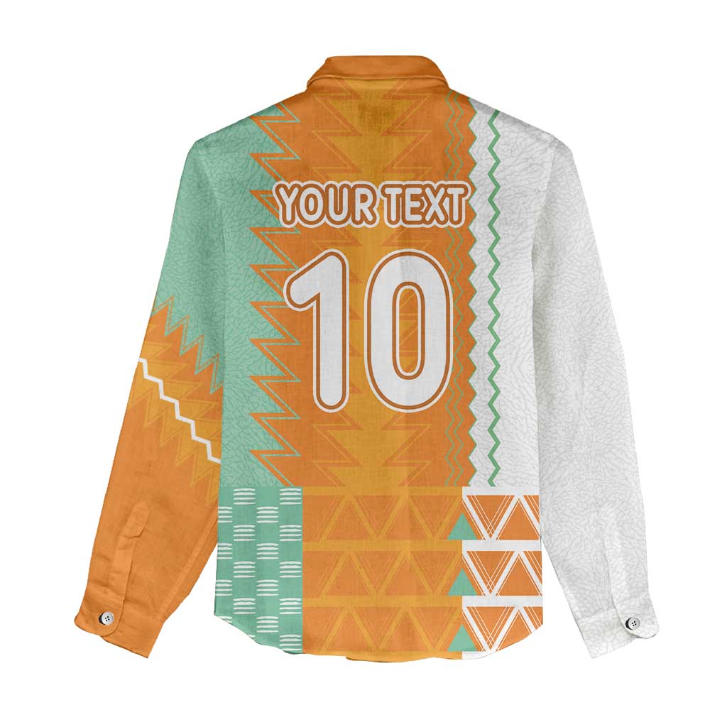 Custom Ivory Coast Football Women Casual Shirt Côte d'Ivoire-Tribal Sporty Style - Wonder Print Shop