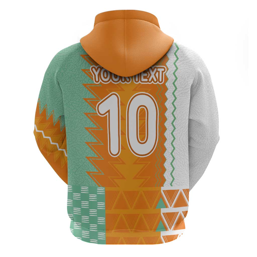 Custom Ivory Coast Football Zip Hoodie Côte d'Ivoire-Tribal Sporty Style - Wonder Print Shop