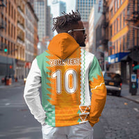 Custom Ivory Coast Football Zip Hoodie Côte d'Ivoire-Tribal Sporty Style - Wonder Print Shop