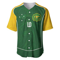 Custom Australia Football Baseball Jersey Aboriginal Pattern Sporty Style-Green Color - Wonder Print Shop