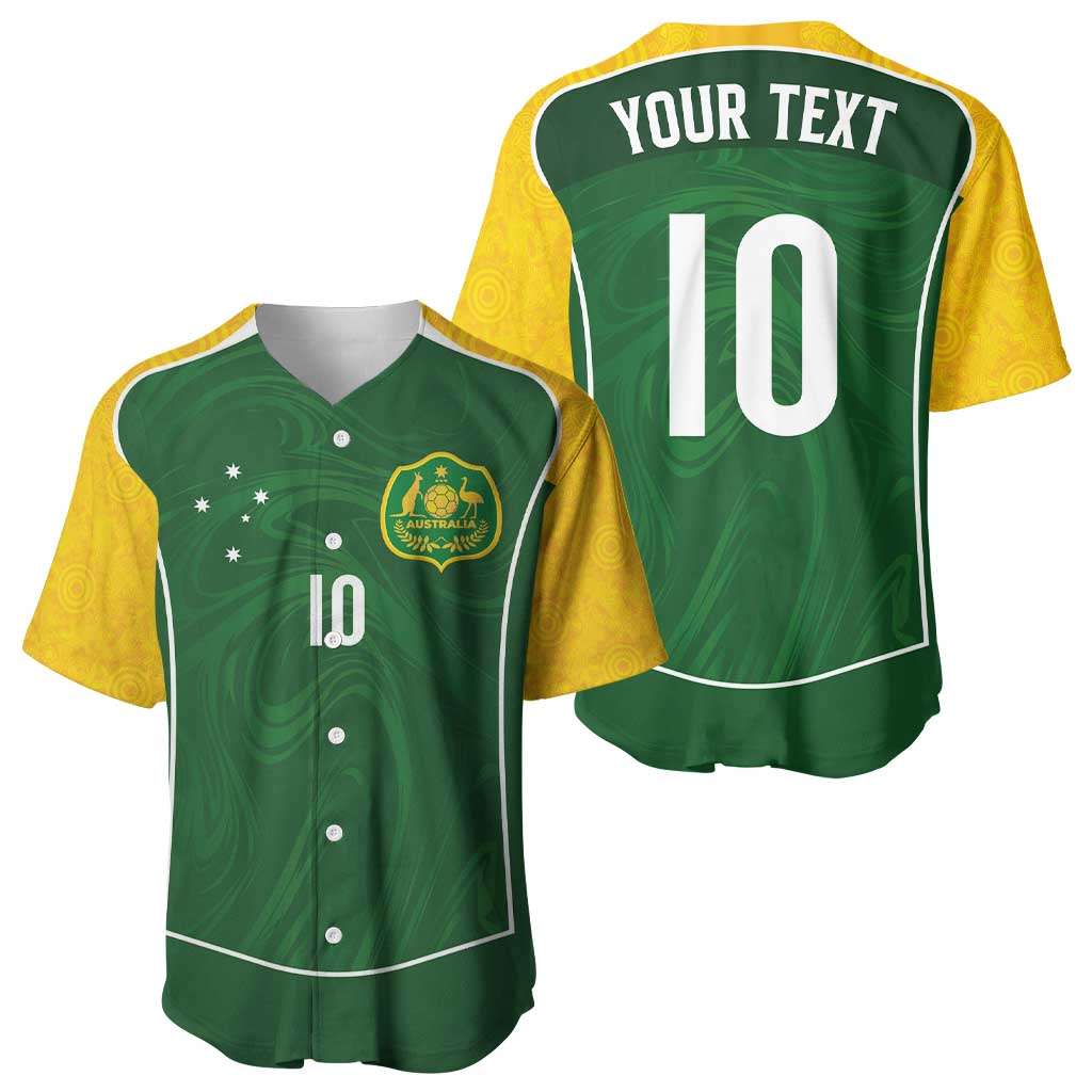 Custom Australia Football Baseball Jersey Aboriginal Pattern Sporty Style-Green Color - Wonder Print Shop