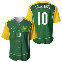 Custom Australia Football Baseball Jersey Aboriginal Pattern Sporty Style-Green Color - Wonder Print Shop