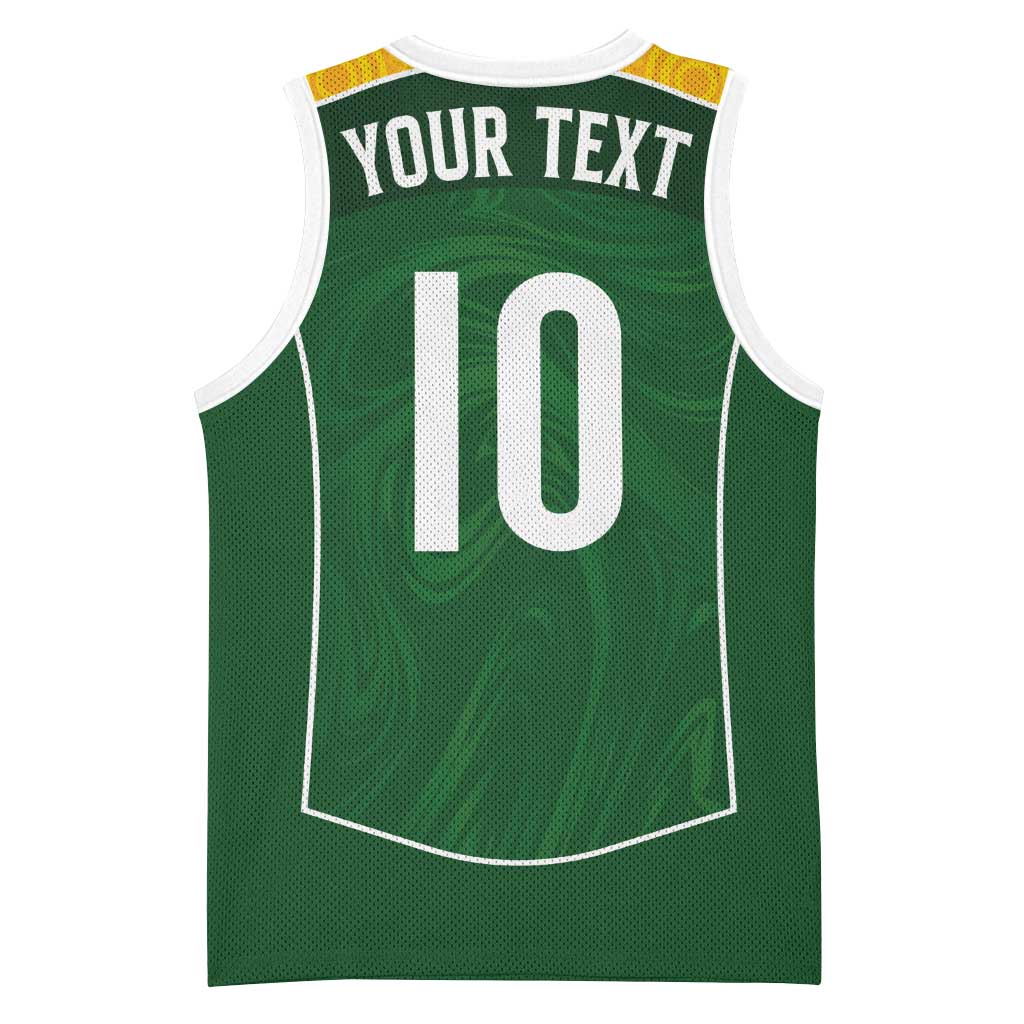 Custom Australia Football Basketball Jersey Aboriginal Pattern Sporty Style-Green Color - Wonder Print Shop