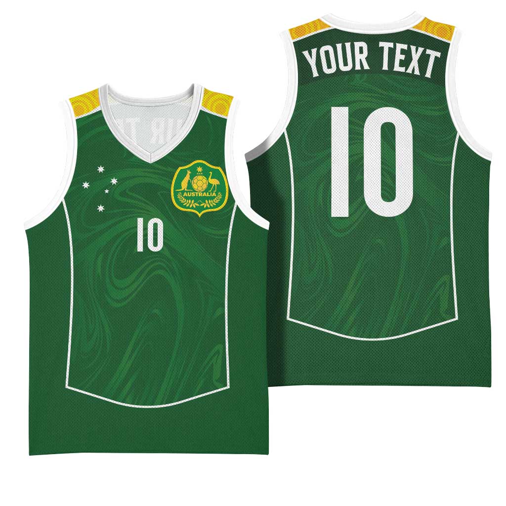 Custom Australia Football Basketball Jersey Aboriginal Pattern Sporty Style-Green Color - Wonder Print Shop