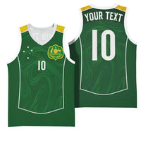 Custom Australia Football Basketball Jersey Aboriginal Pattern Sporty Style-Green Color - Wonder Print Shop