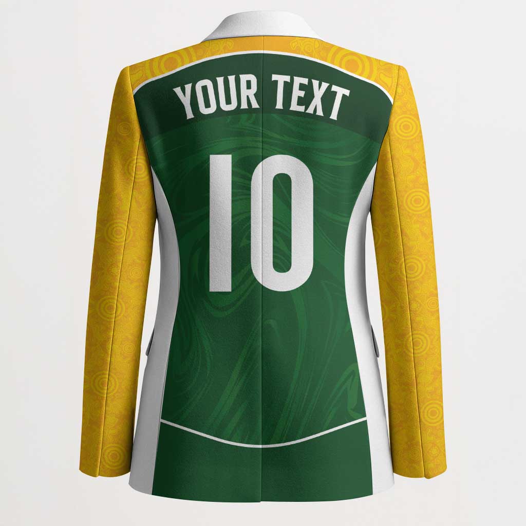 Custom Australia Football Blazer Aboriginal Pattern Sporty Style-Green Color - Wonder Print Shop