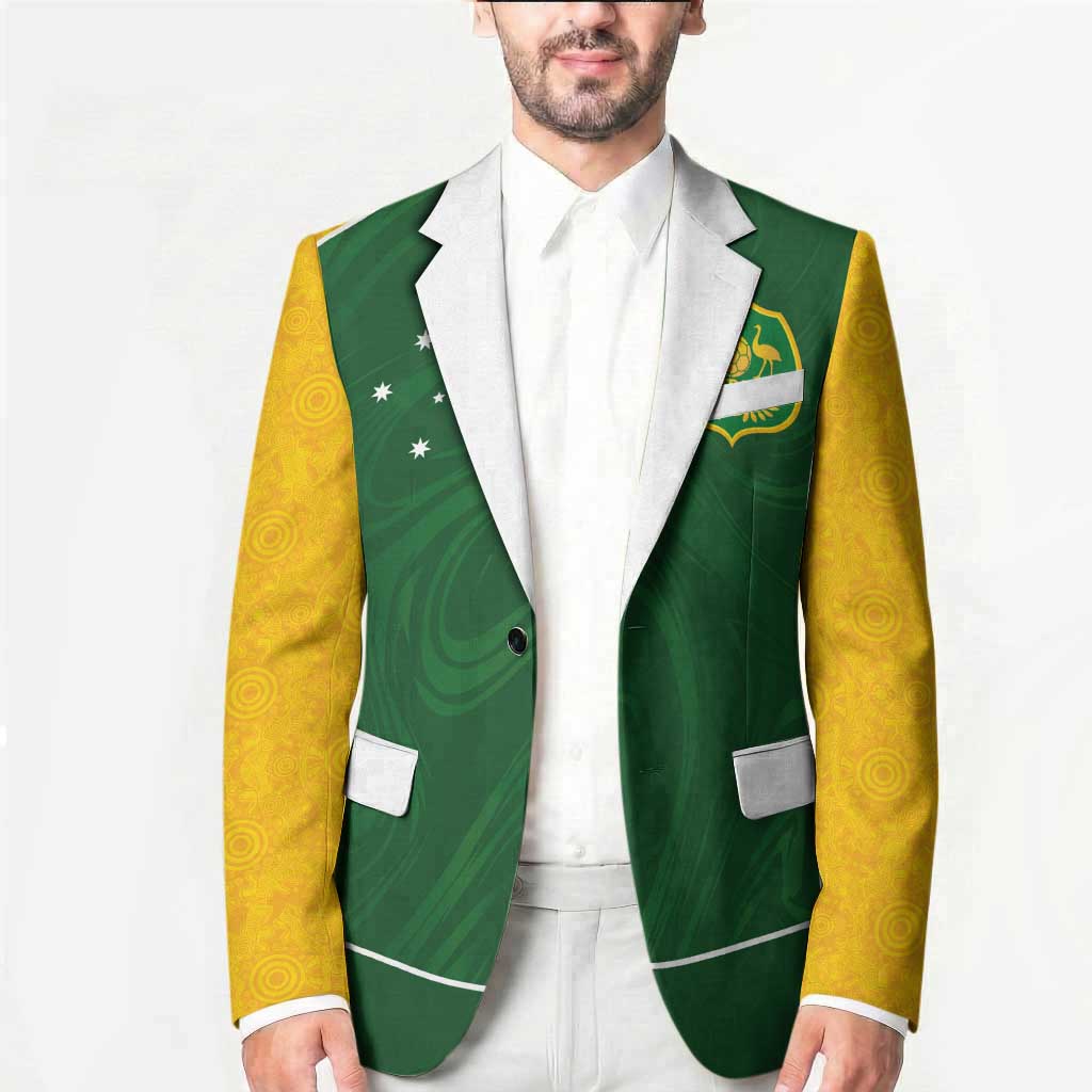 Custom Australia Football Blazer Aboriginal Pattern Sporty Style-Green Color - Wonder Print Shop