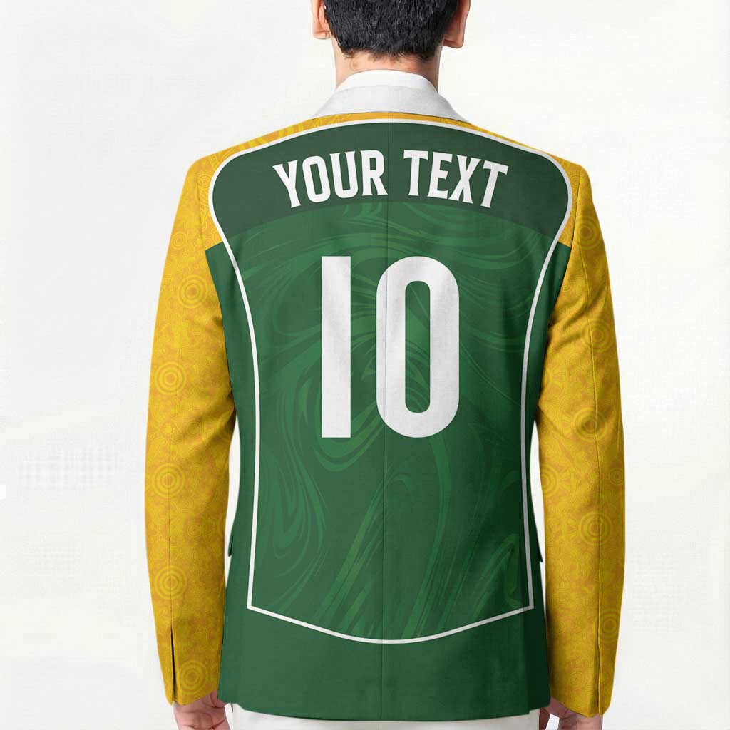 Custom Australia Football Blazer Aboriginal Pattern Sporty Style-Green Color - Wonder Print Shop