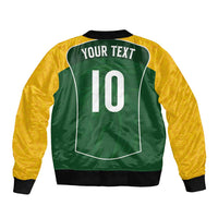 Custom Australia Football Bomber Jacket Aboriginal Pattern Sporty Style-Green Color - Wonder Print Shop