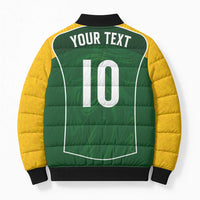 Custom Australia Football Bomber Puffer Jacket Aboriginal Pattern Sporty Style-Green Color - Wonder Print Shop