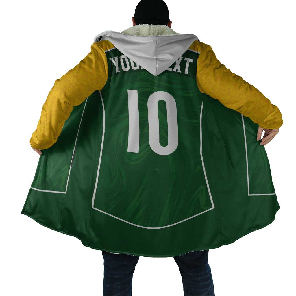 Custom Australia Football Cloak Aboriginal Pattern Sporty Style-Green Color - Wonder Print Shop