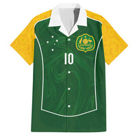 Custom Australia Football Hawaiian Shirt Aboriginal Pattern Sporty Style-Green Color - Wonder Print Shop