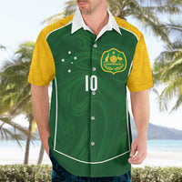 Custom Australia Football Hawaiian Shirt Aboriginal Pattern Sporty Style-Green Color - Wonder Print Shop