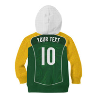 Custom Australia Football Kid Hoodie Aboriginal Pattern Sporty Style-Green Color - Wonder Print Shop