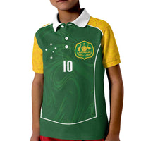 Custom Australia Football Kid Polo Shirt Aboriginal Pattern Sporty Style-Green Color - Wonder Print Shop
