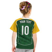 Custom Australia Football Kid T Shirt Aboriginal Pattern Sporty Style-Green Color - Wonder Print Shop