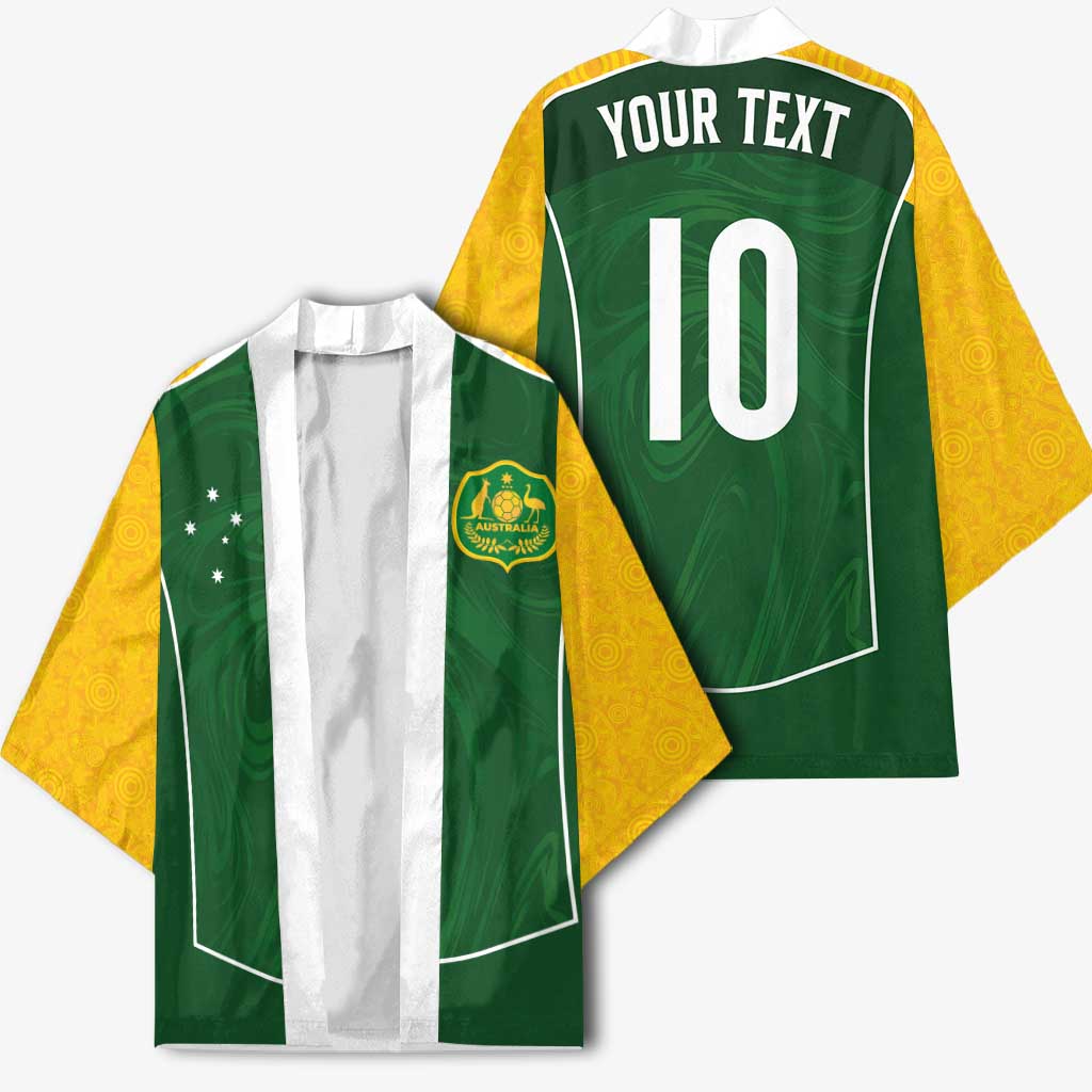 Custom Australia Football Kimono Aboriginal Pattern Sporty Style-Green Color - Wonder Print Shop