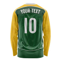 Custom Australia Football Long Sleeve Shirt Aboriginal Pattern Sporty Style-Green Color - Wonder Print Shop
