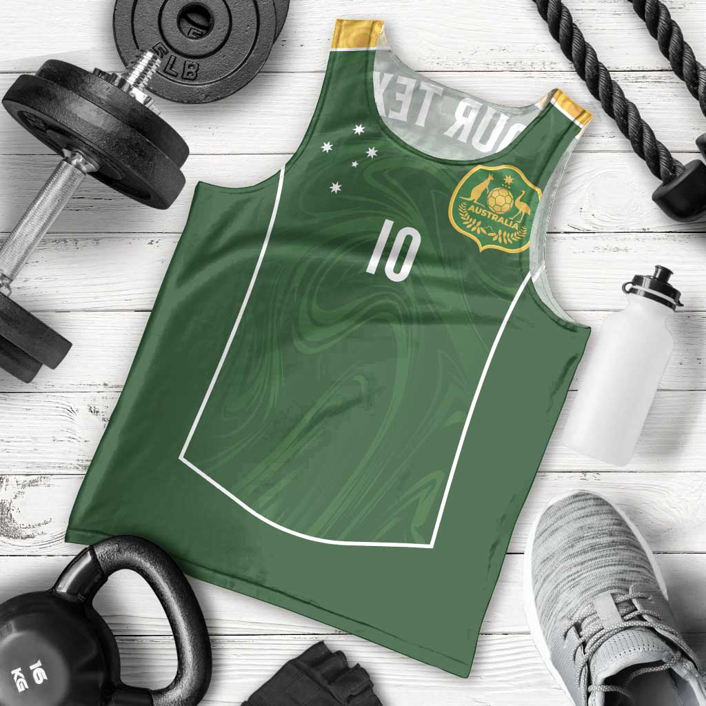 Custom Australia Football Men Tank Top Aboriginal Pattern Sporty Style-Green Color - Wonder Print Shop