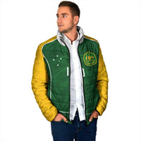 Custom Australia Football Padded Jacket Aboriginal Pattern Sporty Style-Green Color - Wonder Print Shop