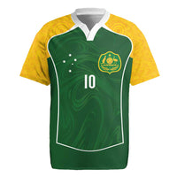 Custom Australia Football Rugby Jersey Aboriginal Pattern Sporty Style-Green Color - Wonder Print Shop