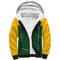Custom Australia Football Sherpa Hoodie Aboriginal Pattern Sporty Style-Green Color - Wonder Print Shop