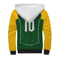 Custom Australia Football Sherpa Hoodie Aboriginal Pattern Sporty Style-Green Color - Wonder Print Shop