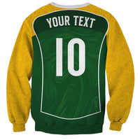 Custom Australia Football Sweatshirt Aboriginal Pattern Sporty Style-Green Color - Wonder Print Shop