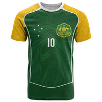 Custom Australia Football T Shirt Aboriginal Pattern Sporty Style-Green Color - Wonder Print Shop
