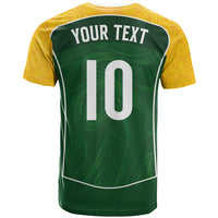 Custom Australia Football T Shirt Aboriginal Pattern Sporty Style-Green Color - Wonder Print Shop