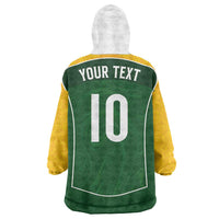 Custom Australia Football Wearable Blanket Hoodie Aboriginal Pattern Sporty Style-Green Color - Wonder Print Shop