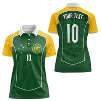 Custom Australia Football Women Polo Shirt Aboriginal Pattern Sporty Style-Green Color - Wonder Print Shop