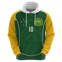 Custom Australia Football Zip Hoodie Aboriginal Pattern Sporty Style-Green Color - Wonder Print Shop