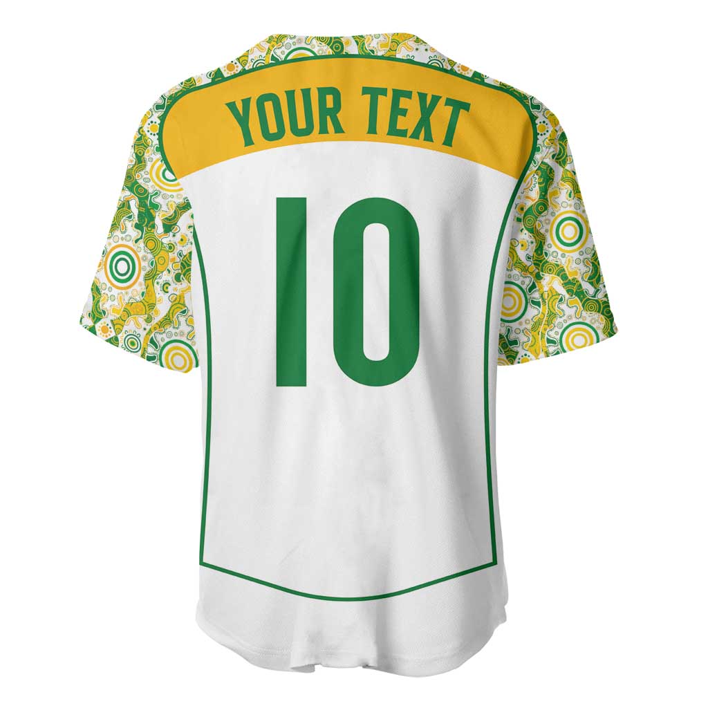 Custom Australia Football Baseball Jersey Aboriginal Pattern Sporty Style-White Color - Wonder Print Shop