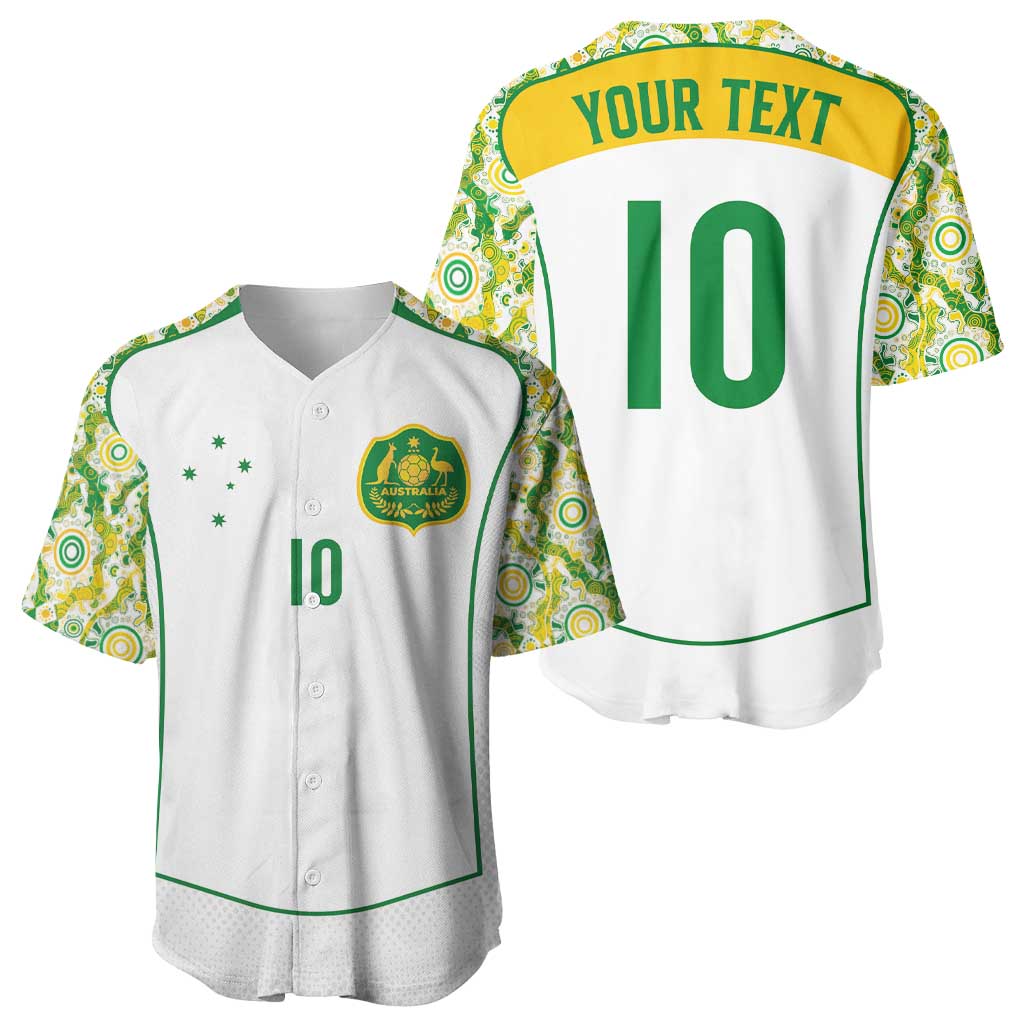 Custom Australia Football Baseball Jersey Aboriginal Pattern Sporty Style-White Color - Wonder Print Shop