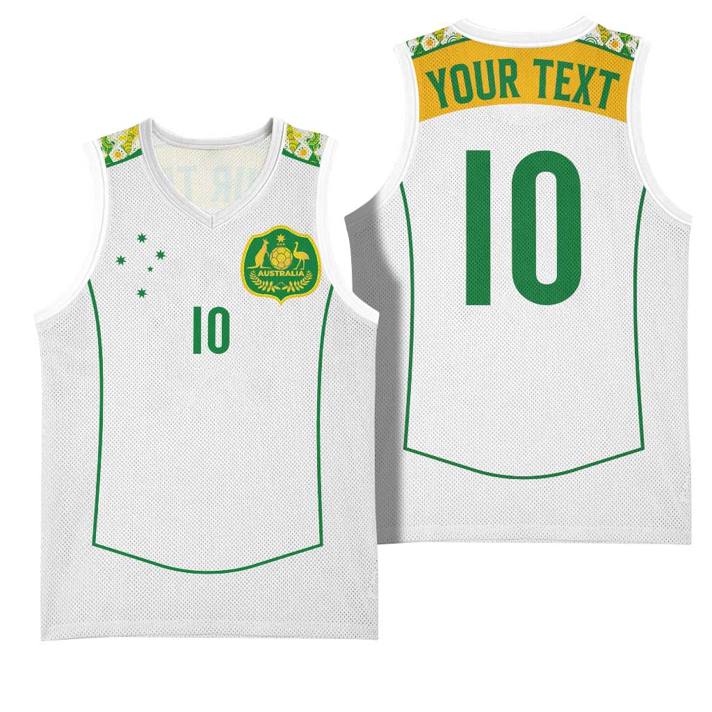 Custom Australia Football Basketball Jersey Aboriginal Pattern Sporty Style-White Color - Wonder Print Shop