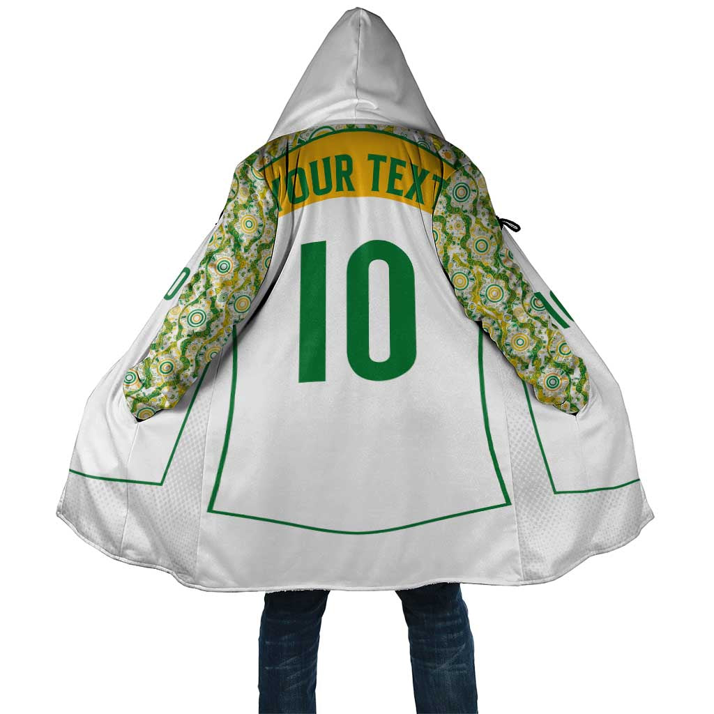 Custom Australia Football Cloak Aboriginal Pattern Sporty Style-White Color - Wonder Print Shop