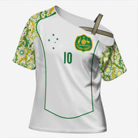 Custom Australia Football Cross Shoulder Shirt Aboriginal Pattern Sporty Style-White Color - Wonder Print Shop