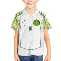 Custom Australia Football Hawaiian Shirt Aboriginal Pattern Sporty Style-White Color - Wonder Print Shop
