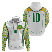 Custom Australia Football Hoodie Aboriginal Pattern Sporty Style-White Color - Wonder Print Shop