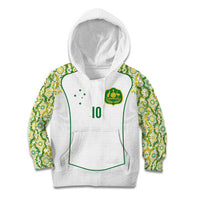 Custom Australia Football Kid Hoodie Aboriginal Pattern Sporty Style-White Color - Wonder Print Shop