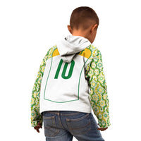 Custom Australia Football Kid Hoodie Aboriginal Pattern Sporty Style-White Color - Wonder Print Shop